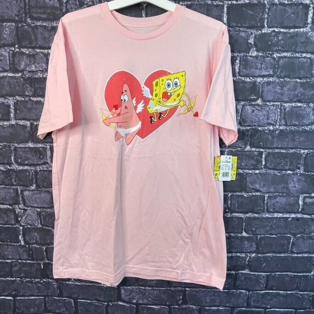 Nickelodeon Spongebob XL Squarepants Cupid Patrick T Shirt Unisex/Mens